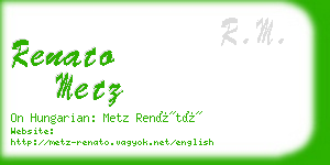 renato metz business card